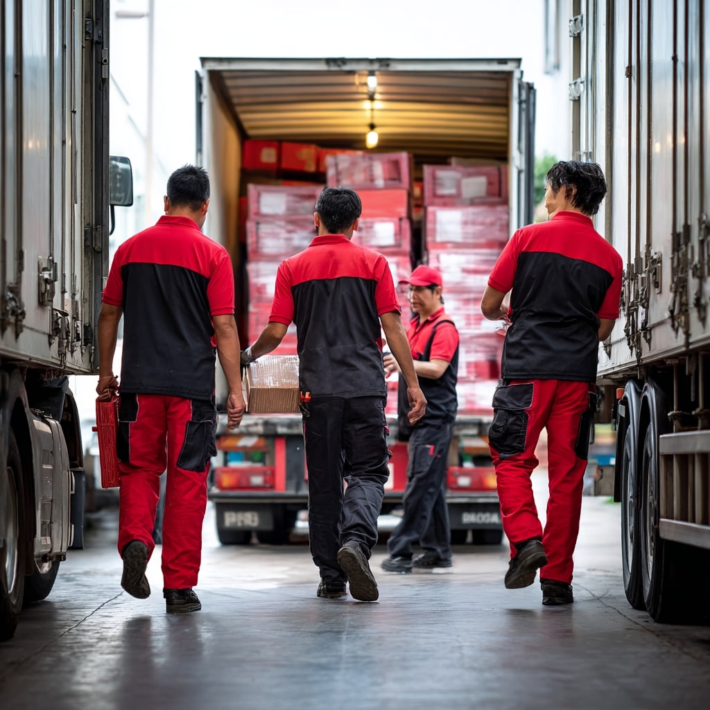 shahrukhfiaz63 crew of workers in red and black uniforms load d8e2c77a 7e69 4306 89cc cef43e707d17 1